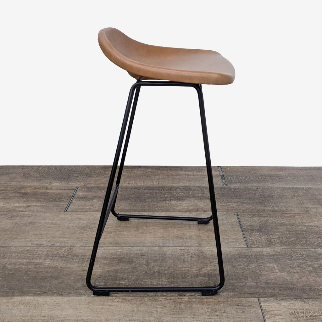 Pottery Barn Leather Seat Brenner Counter Stool