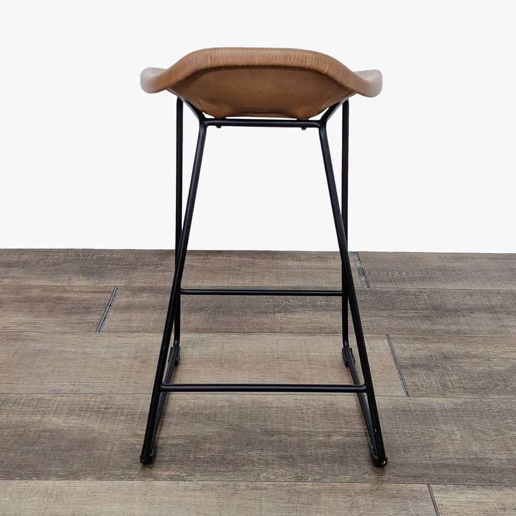 Pottery Barn Leather Seat Brenner Counter Stool