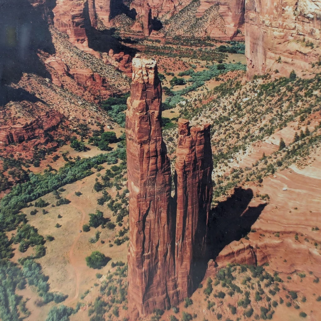 a view of the canyon from the air.