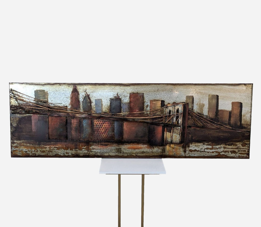 the brooklyn bridge - metal art