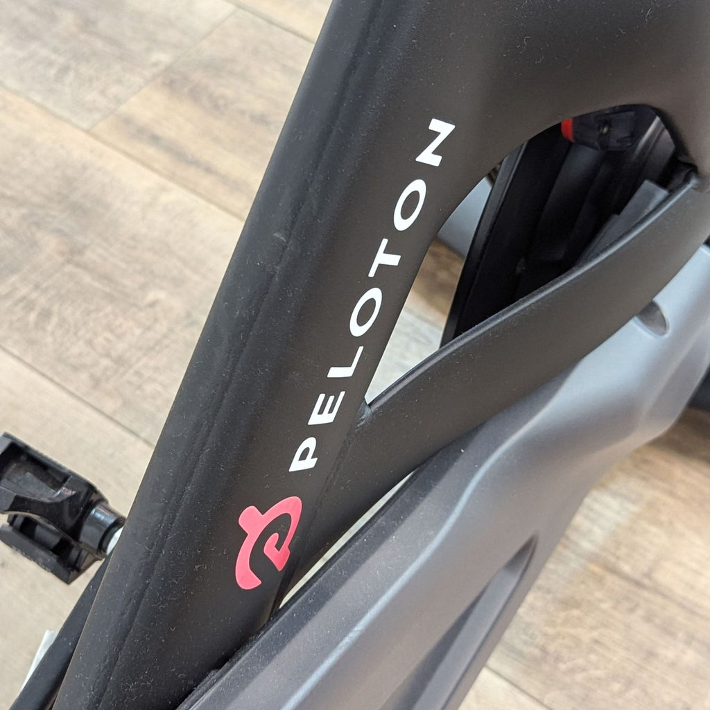 the bike is a carbon frame with a logo on it