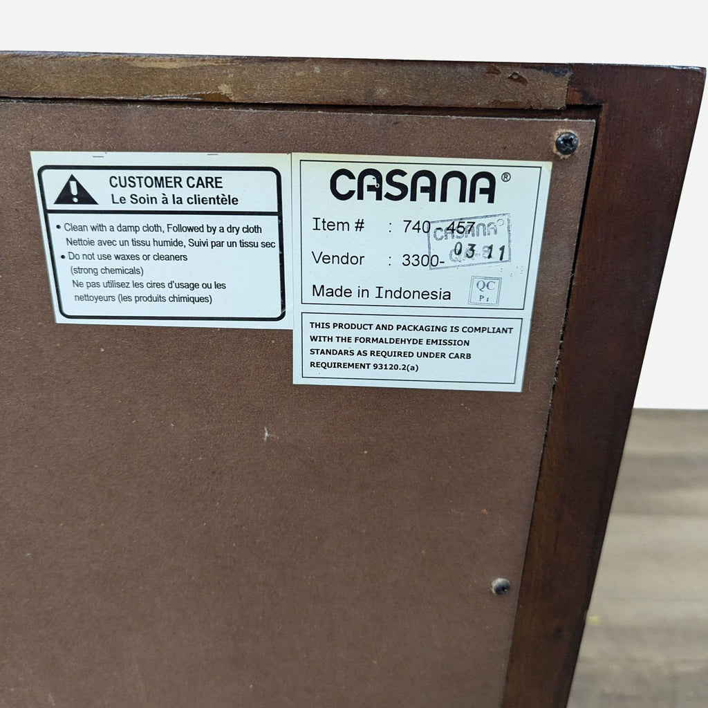 Casana Furniture Contemporary 7 Drawer Dresser