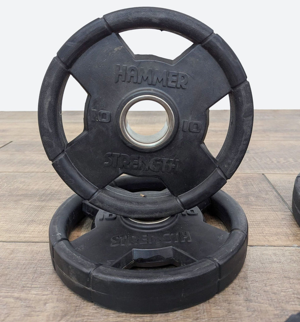 a pair of heavy weight plates