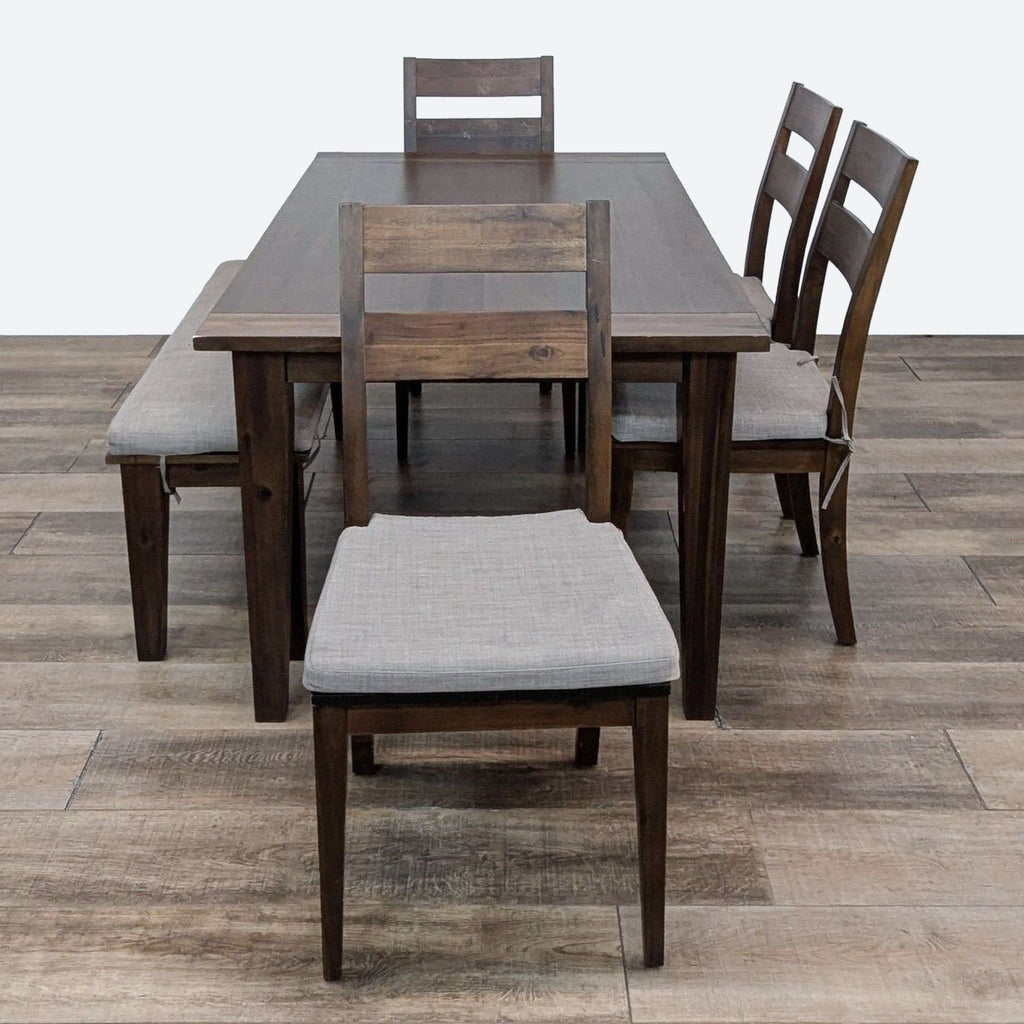 the furniture store solid wood dining table and 4 chairs