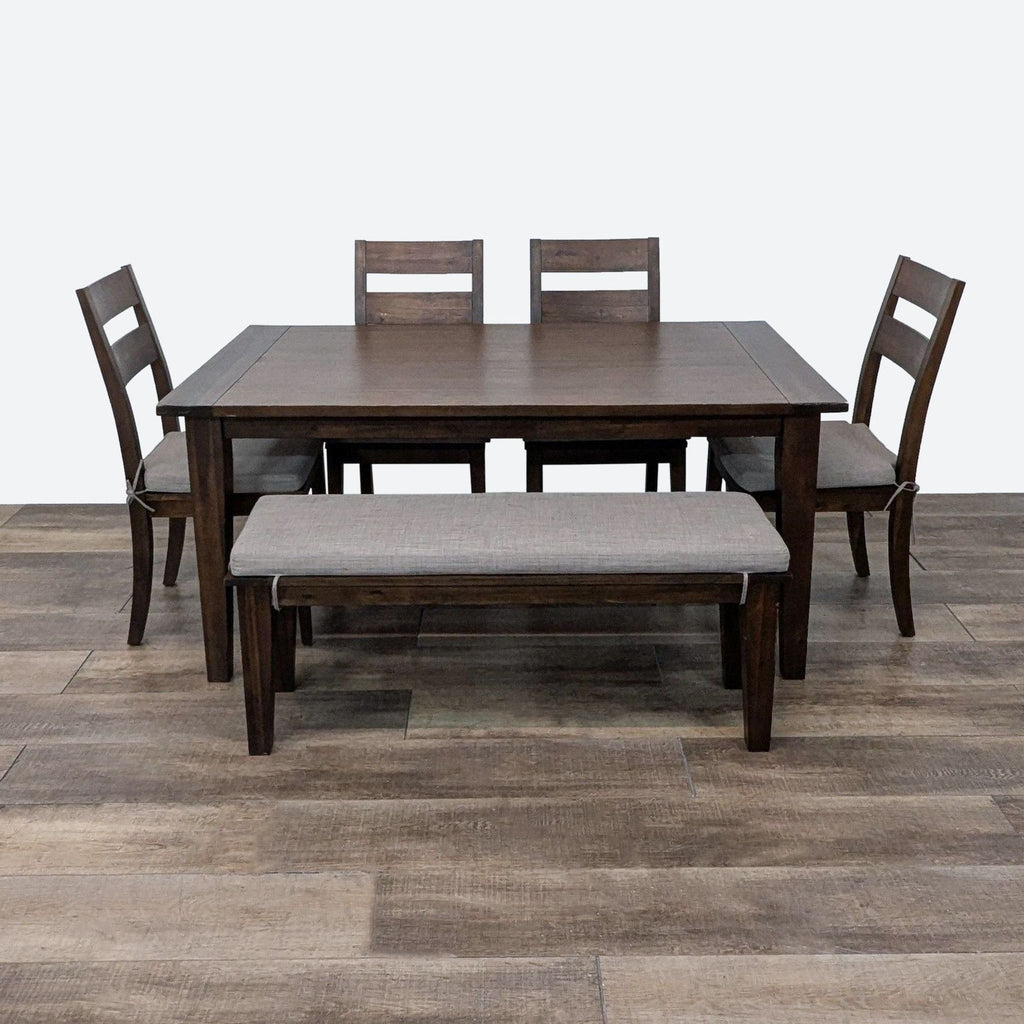 the furniture store solid wood dining table with 4 chairs