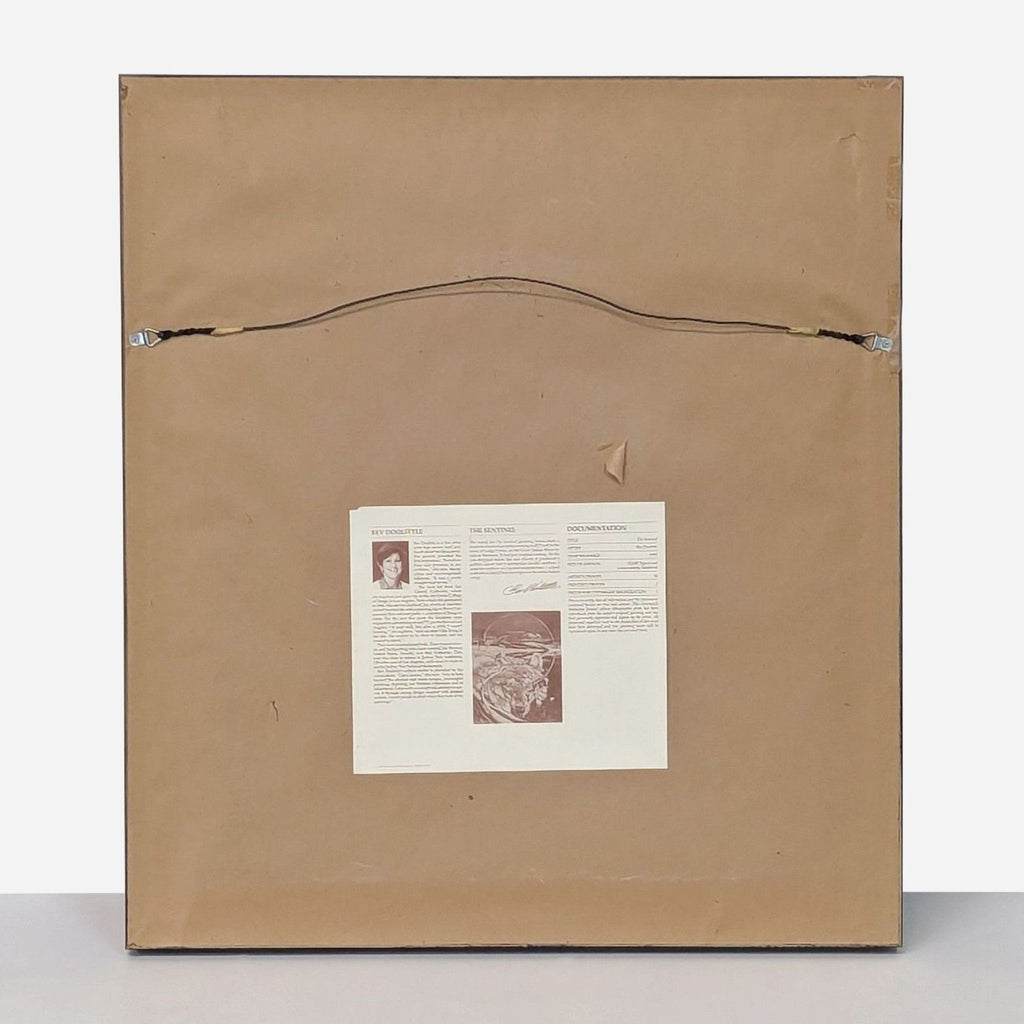 a large box with a label on it.