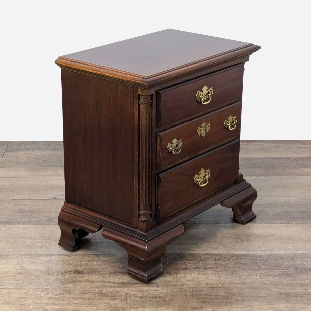 Three Drawer Chippendale Nightstand