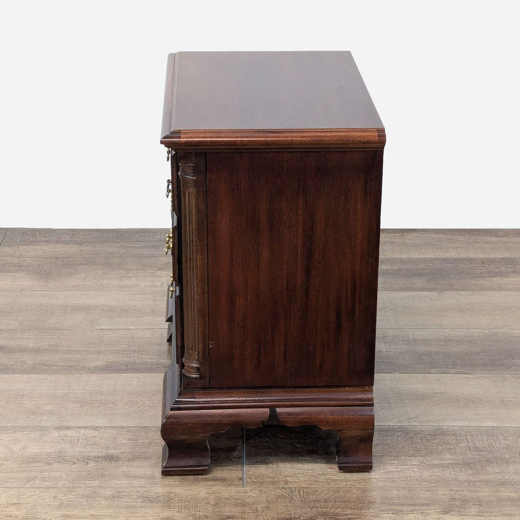 a vintage mahogany cabinet with a drawer and a drawer for sale