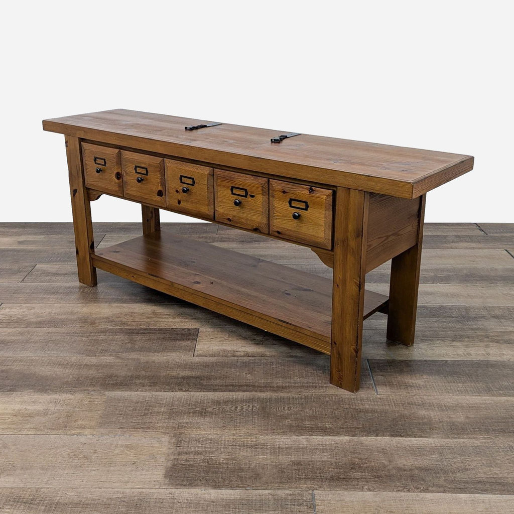 Pottery Barn Ridgely Workbench Media Console - Accepted Offer (35.90% discount)