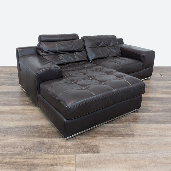 leather sofa in a modern style