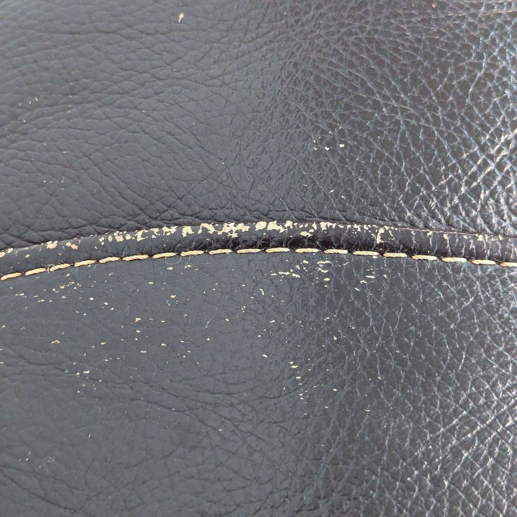 Style & Form Dark Leather Sectional with Adjustable Headrests