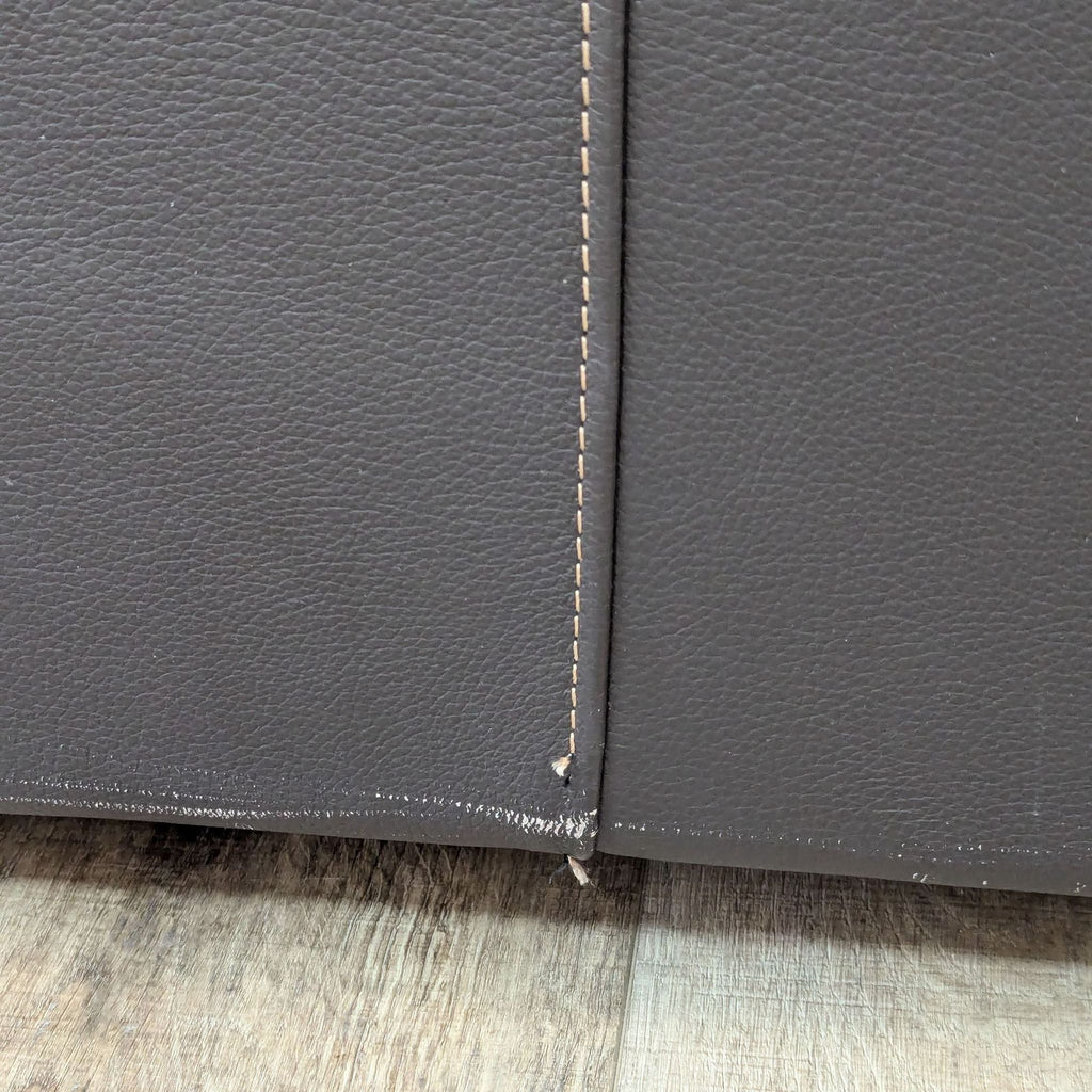 Style & Form Dark Brown Leather Loveseat with Plush Cushioning