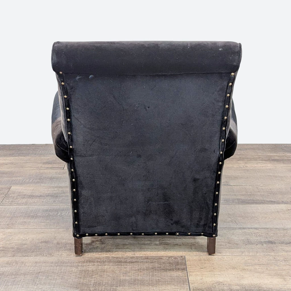 Michael Thomas Black Velvet Lounge Chair