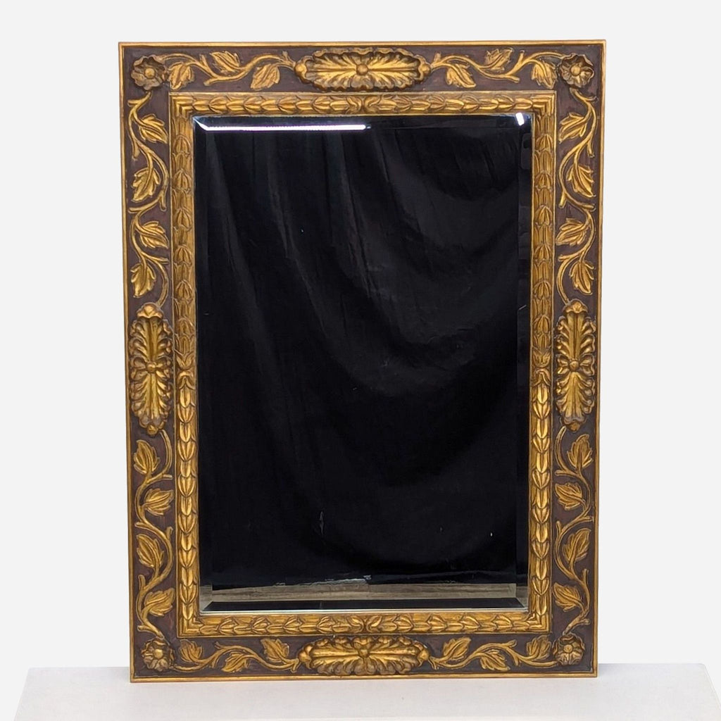 a 19th century italian gilt - wood mirror with gold leaf decoration.