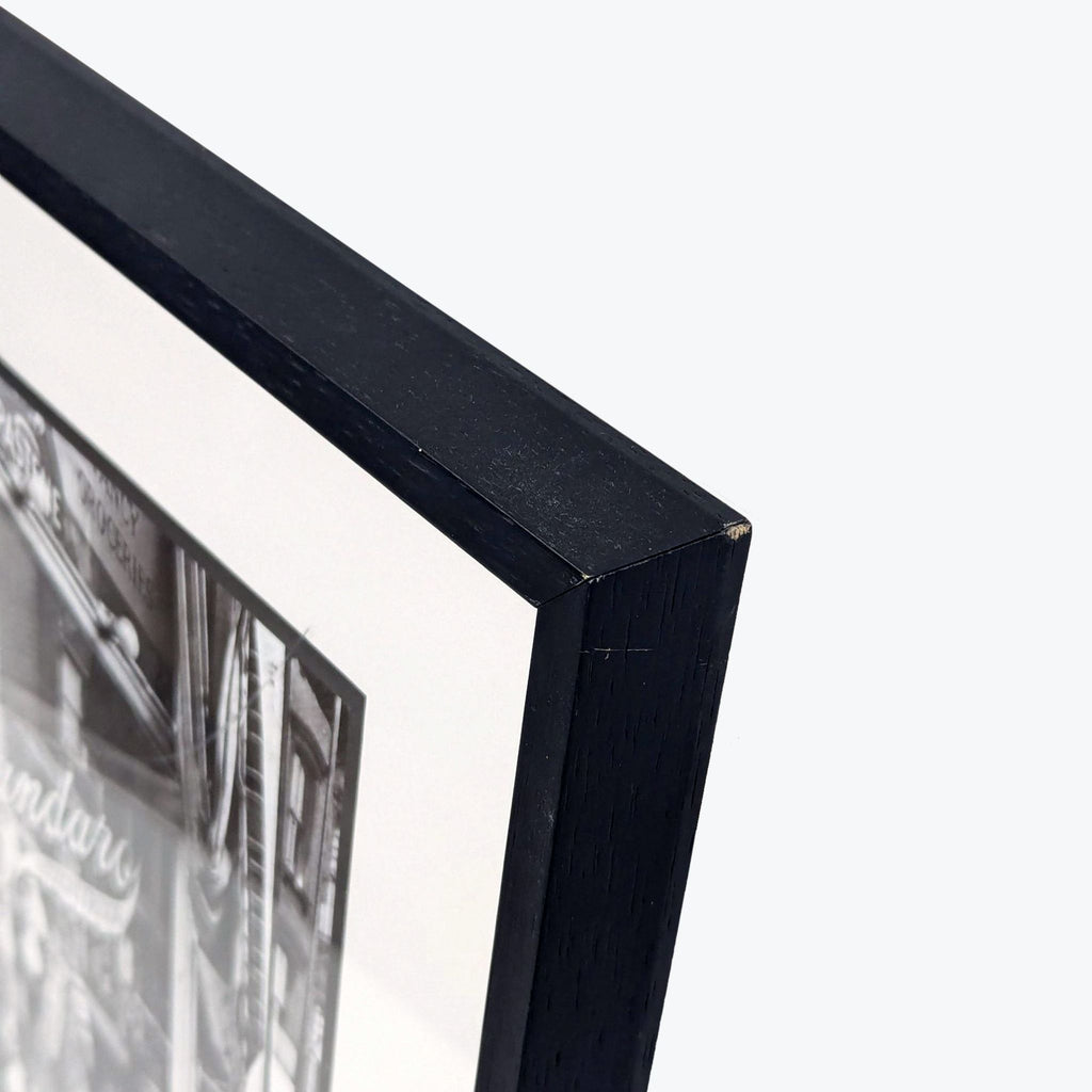 the old town - black and white framed print