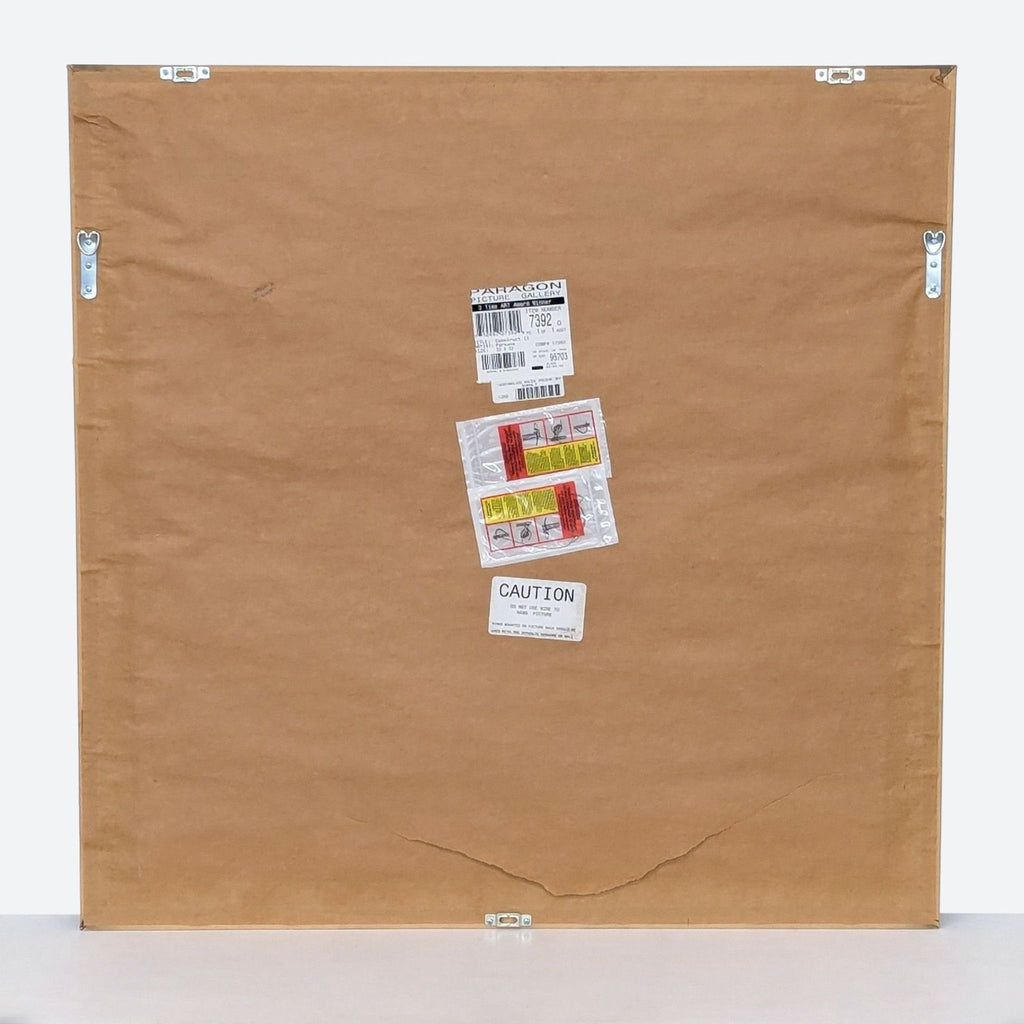 a large vintage cardboard box with a large sheet of paper.