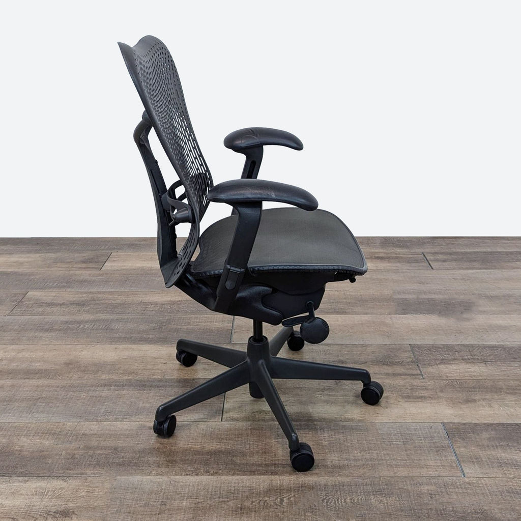 the office chair is a high - back chair that can be used as a desk chair.