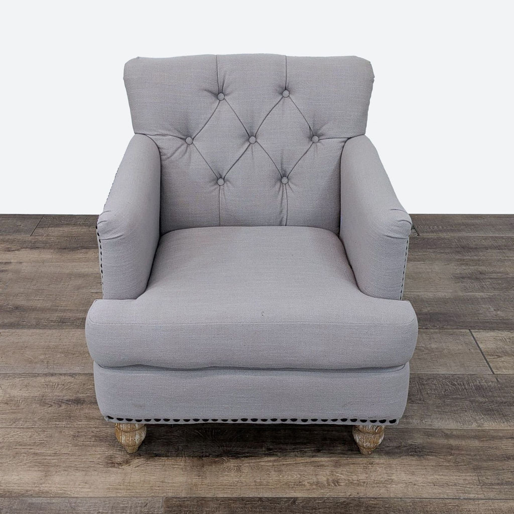 Colin Tufted Gray Club Chair by Safavieh