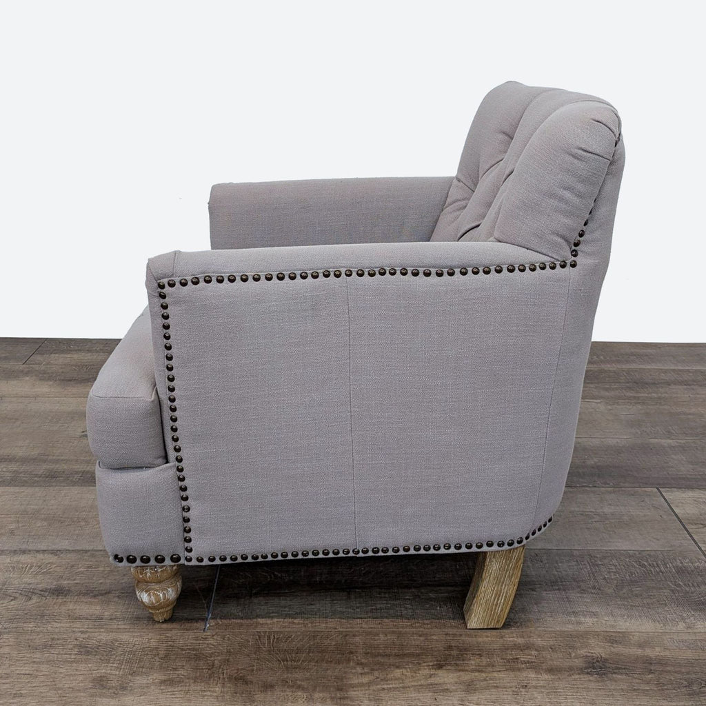 Colin Tufted Gray Club Chair by Safavieh