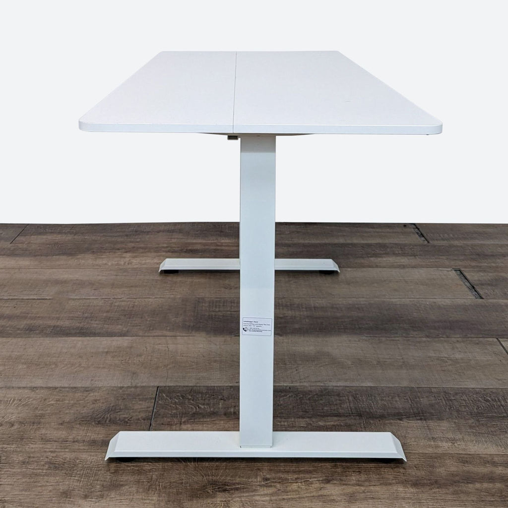 white table with a white top.