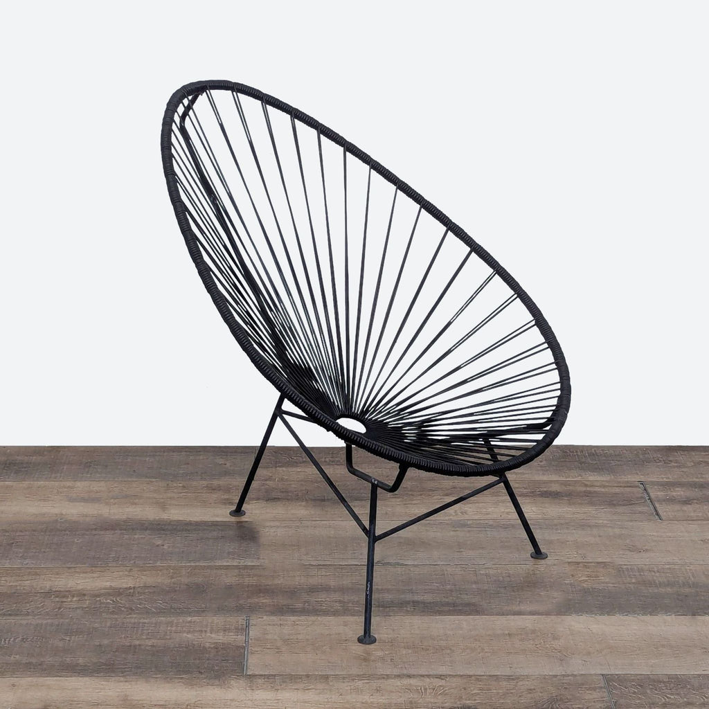 CB2 Black Modern Acapulco Outdoor Chair