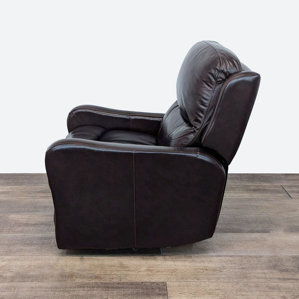 Plush Dark Brown Leather Recliner Chair