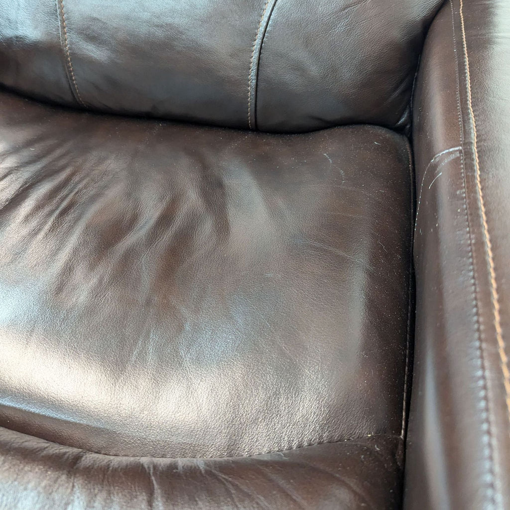 Plush Dark Brown Leather Recliner Chair