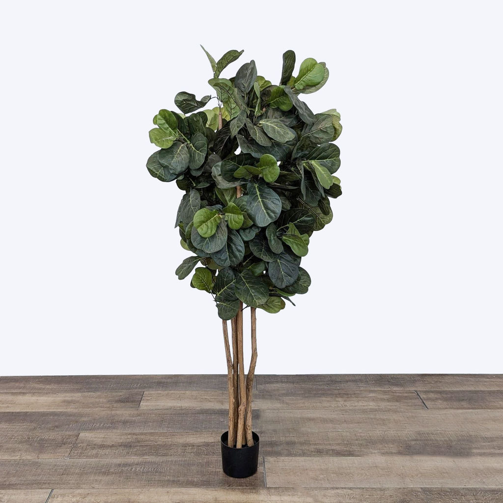 Fiddle Leaf Fig Artificial Plant in a Black Pot