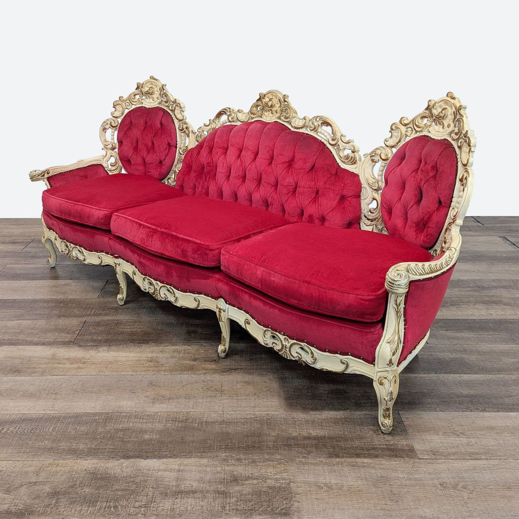 Deutsch Bros. Victorian Style 3-Seat Sofa