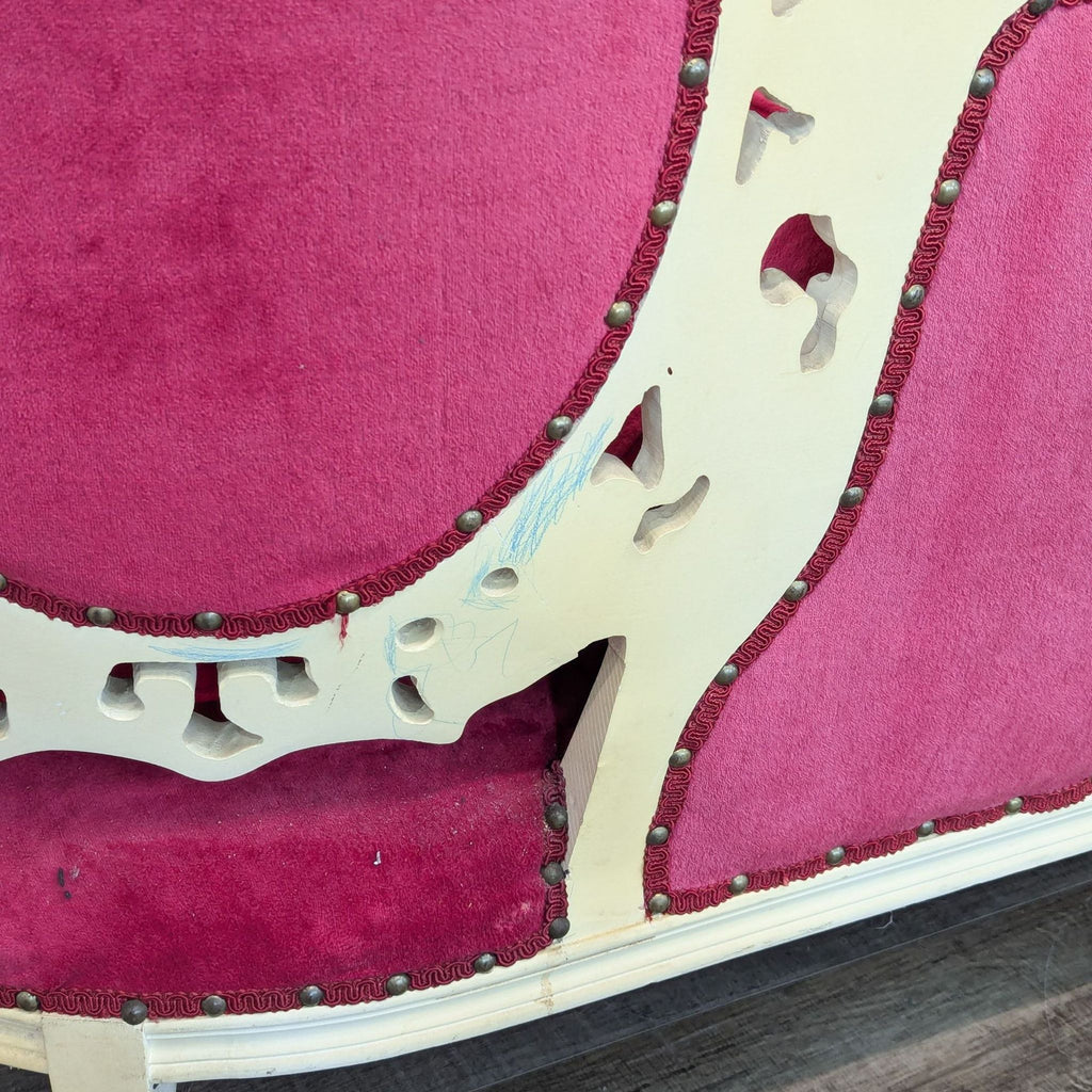 a french empire style painted velvet sofa