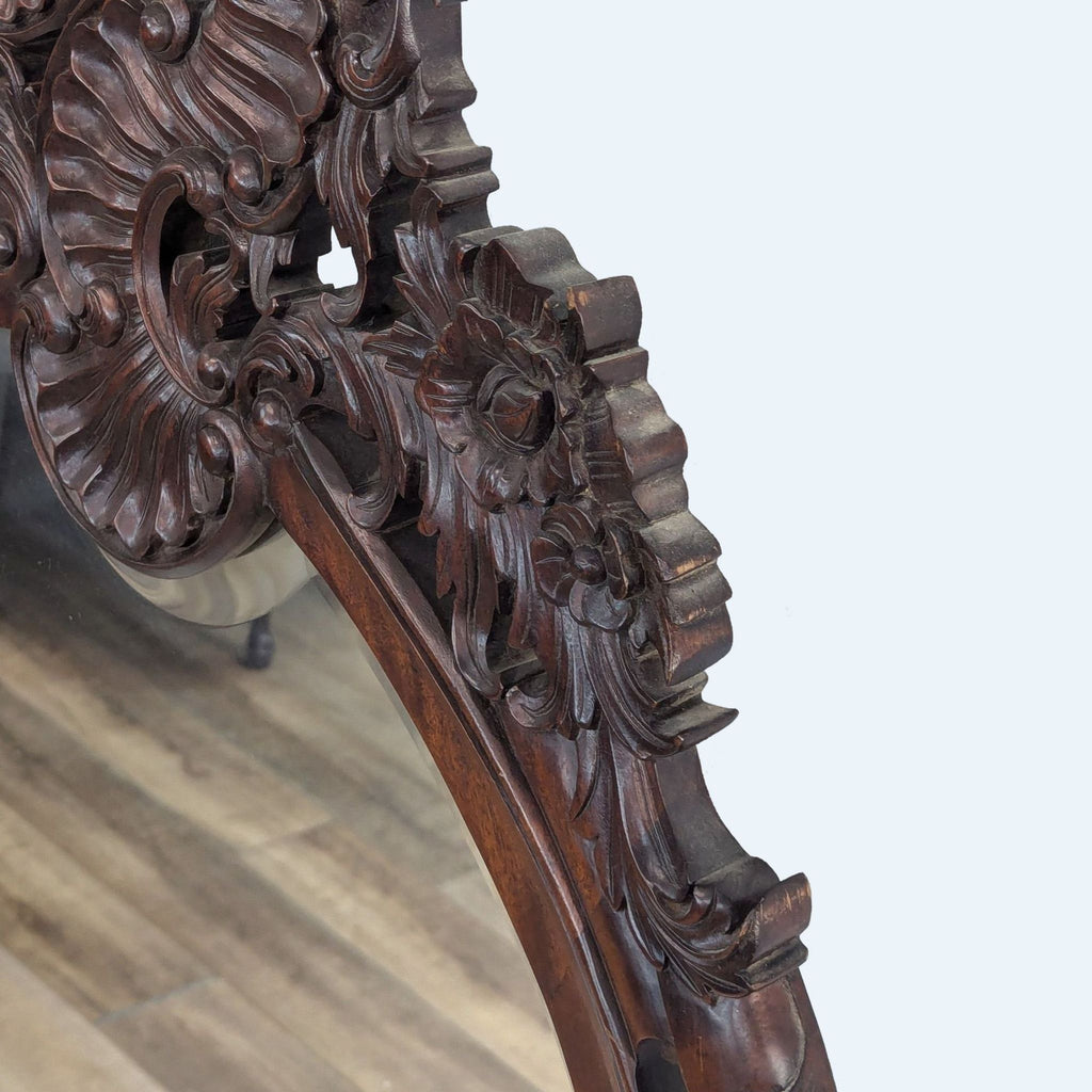 a carved [ unused0 ] style carved wood buffet table for sale