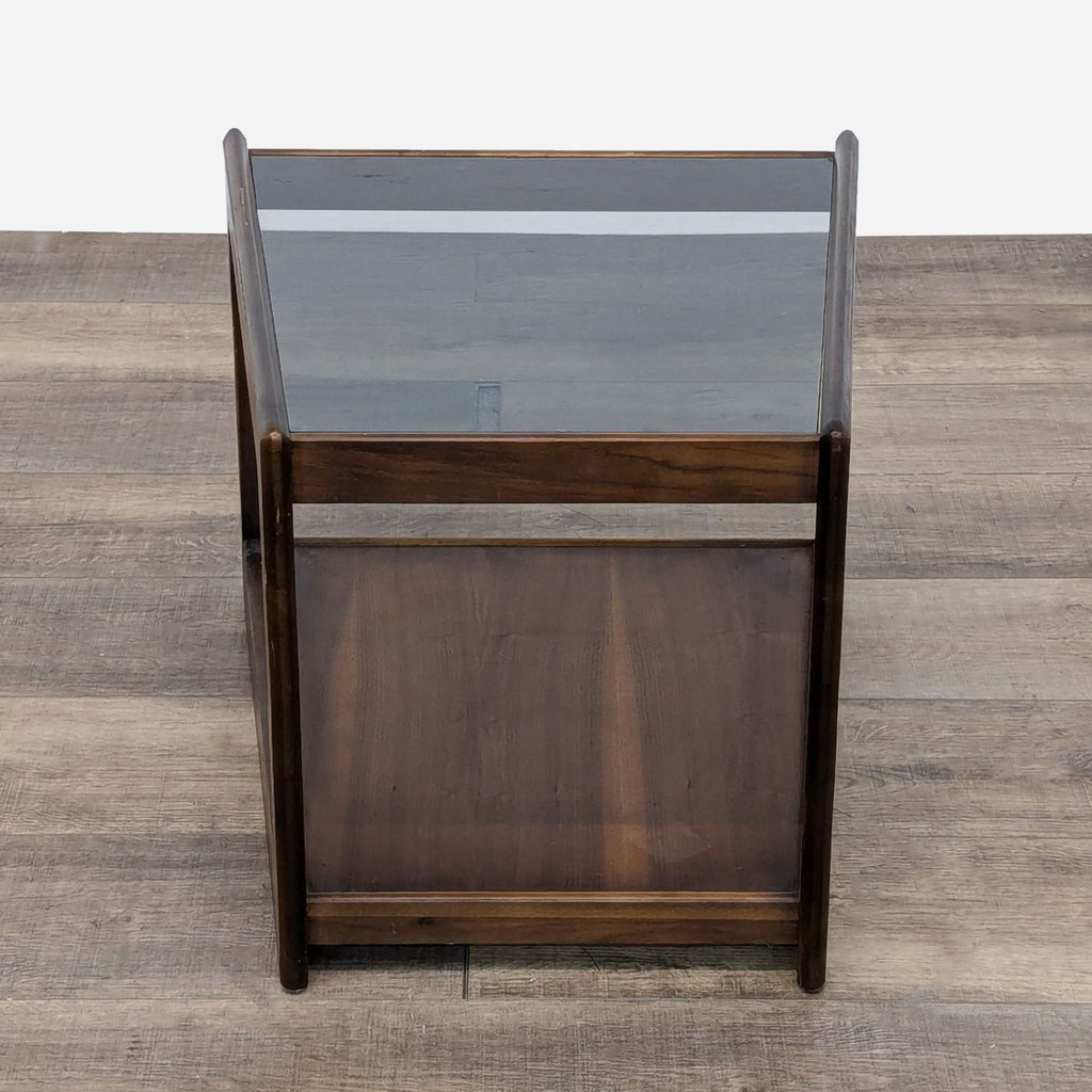 Wood and Glass Side Table