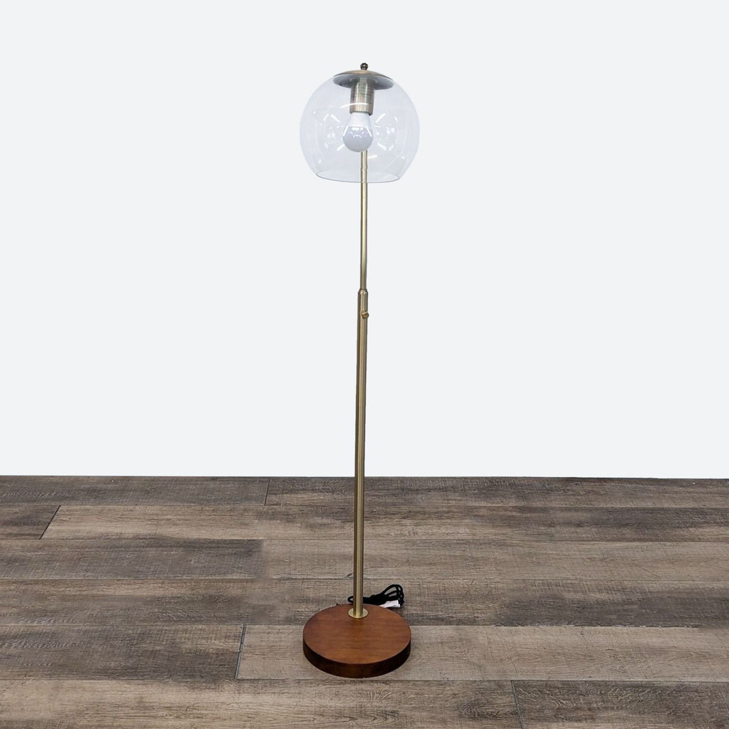 Madrot Glass Globe Floor Lamp