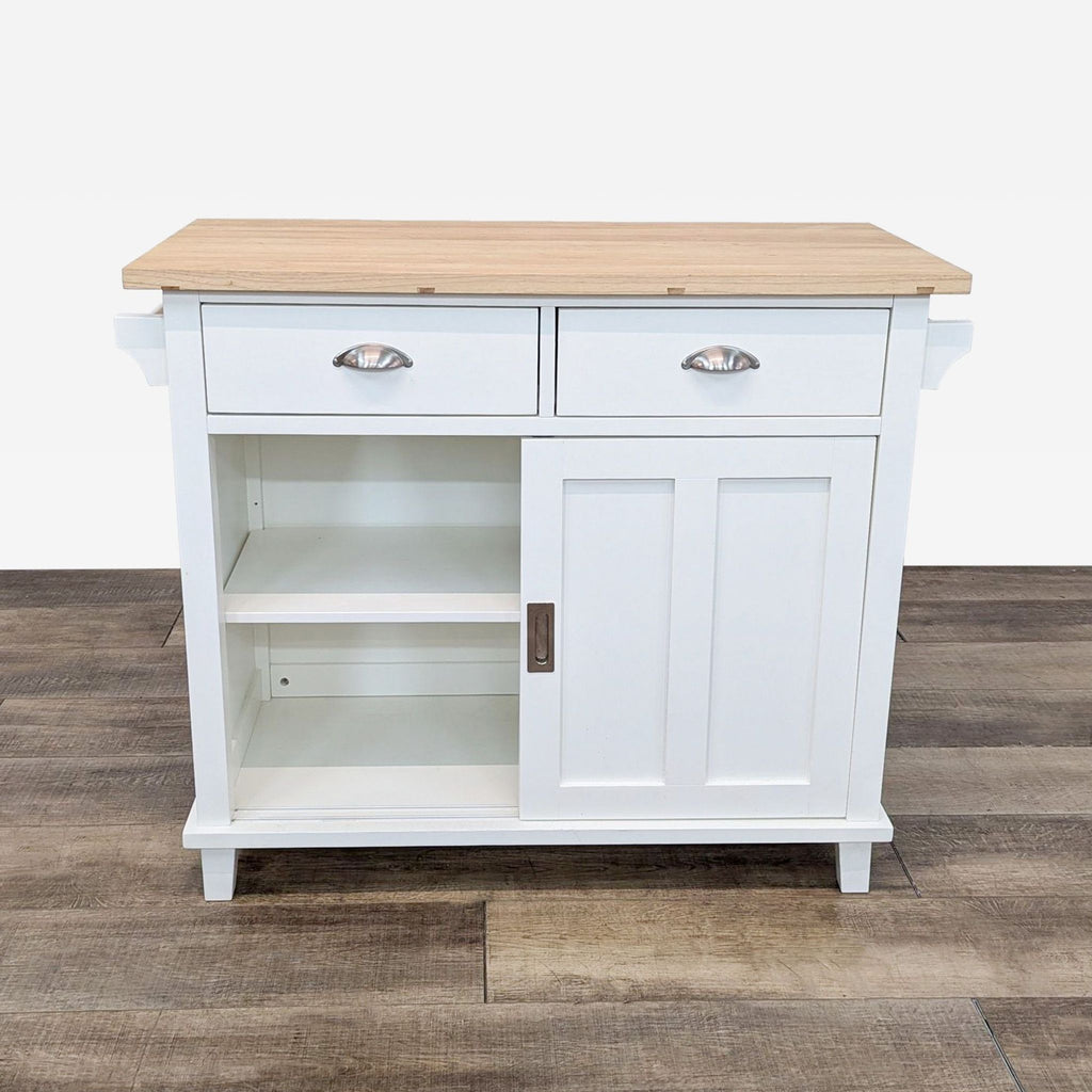 Belmont White Kitchen Island by Crate & Barrel
