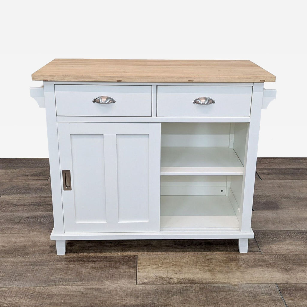 Belmont White Kitchen Island by Crate & Barrel