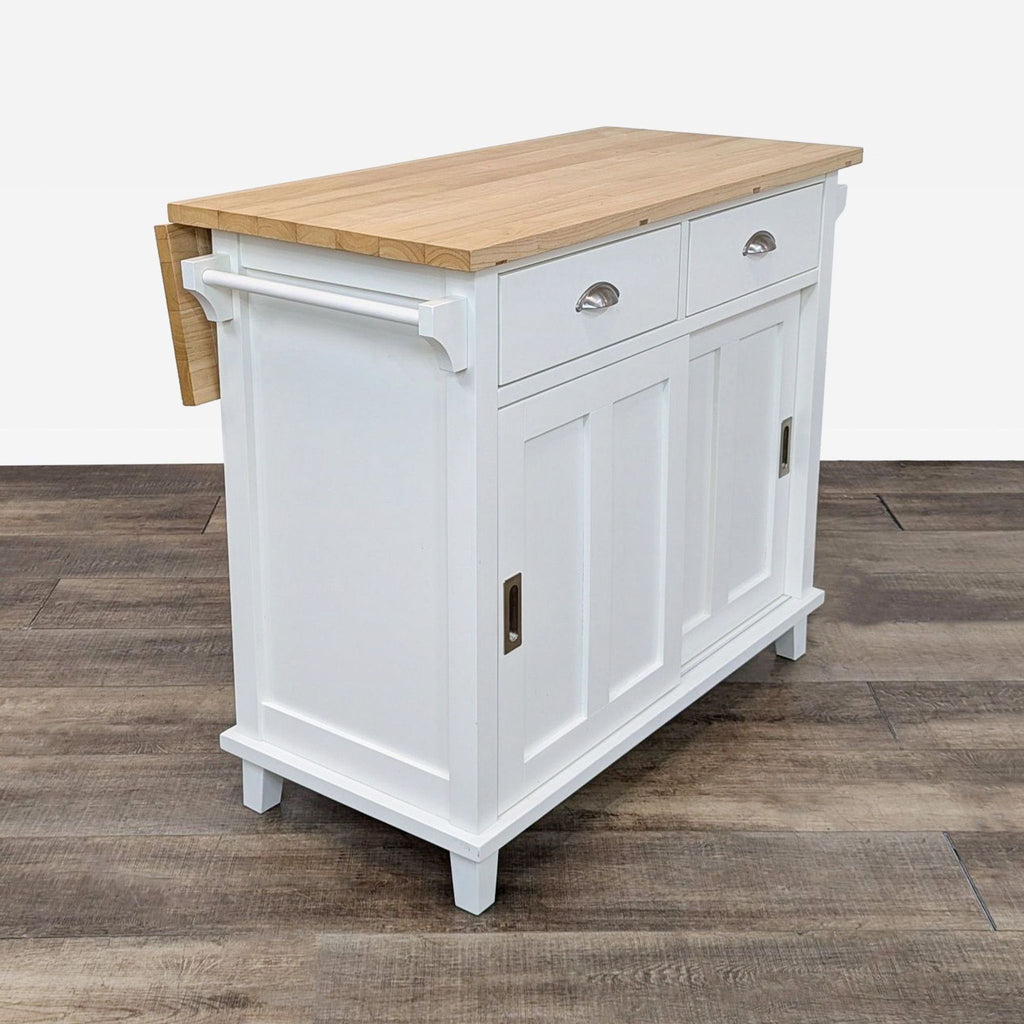 Belmont White Kitchen Island by Crate & Barrel
