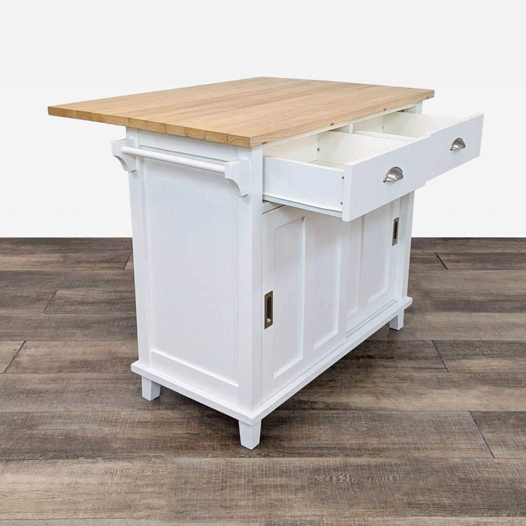 Belmont White Kitchen Island by Crate & Barrel
