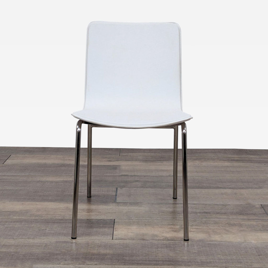 white chair with a white back