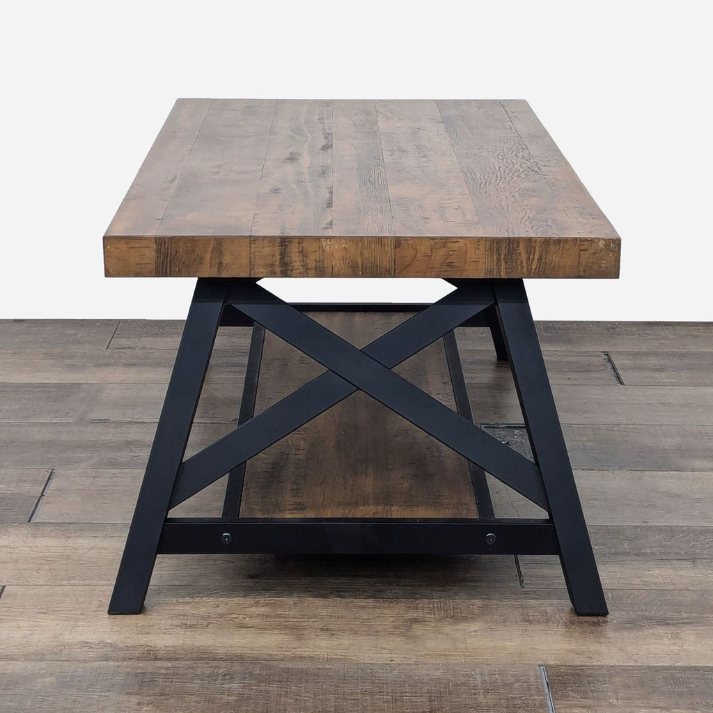 the urban port brown and black square coffee table