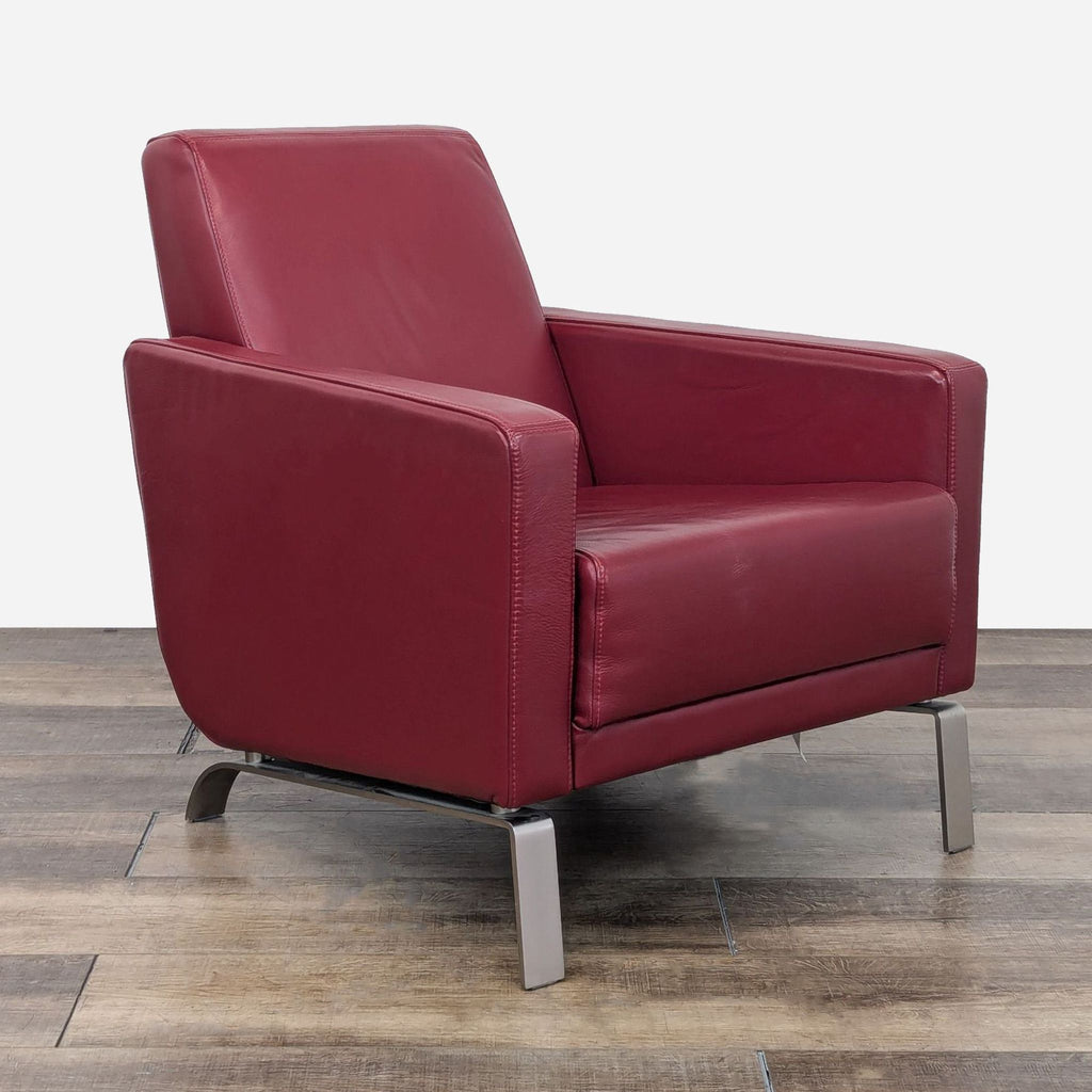 Fly Modern Leather Lounge Chair by BoConcept