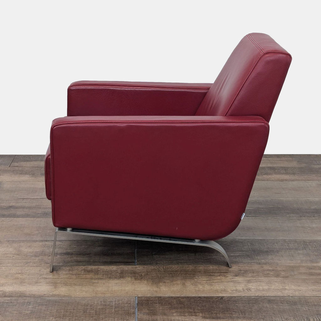 Fly Modern Leather Lounge Chair by BoConcept