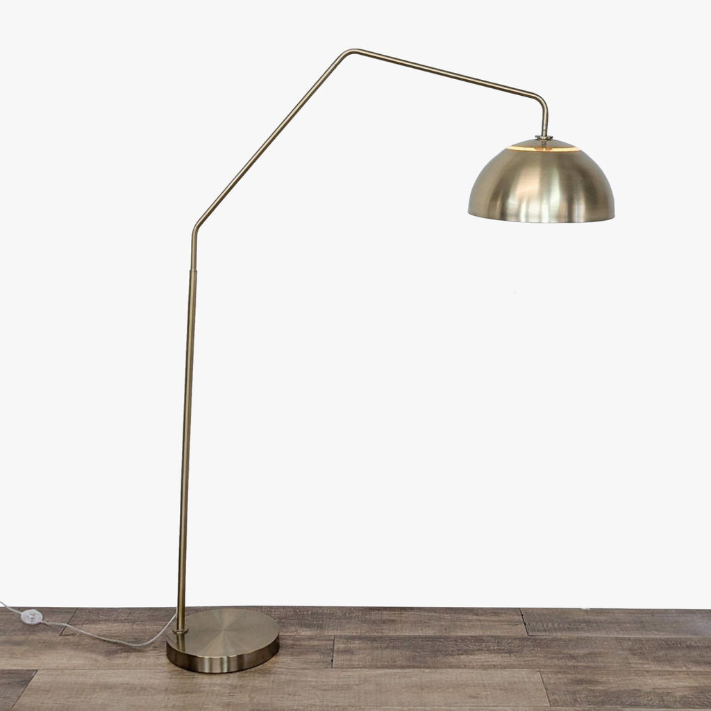 West Elm Brass Curvilinear Overarching Floor Lamp