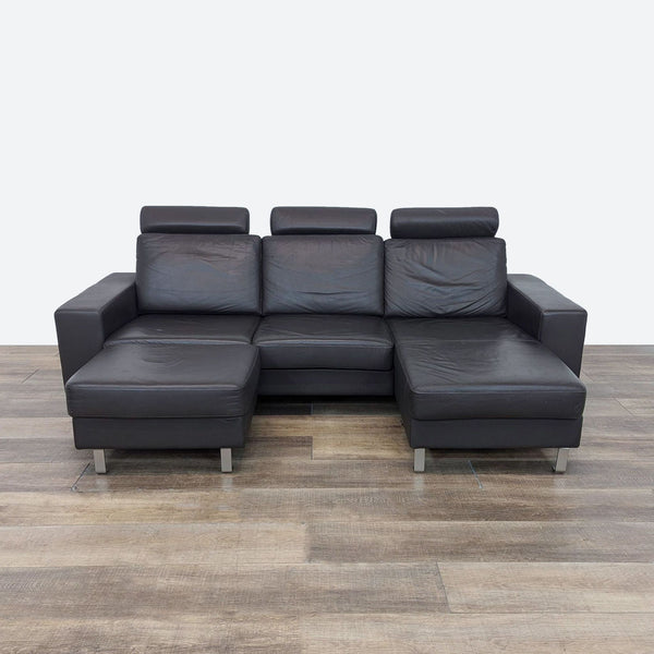 leather sofa in a modern style