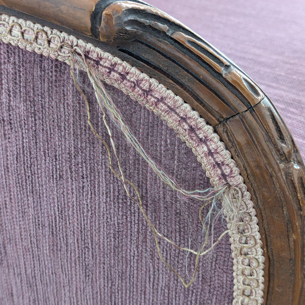 a french [ unused0 ] style chair with a woven seat and a woven seat.