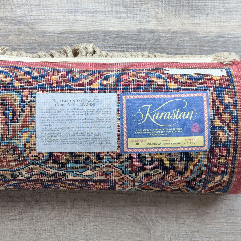 Karastan Multicolor Kirman 5’9”x9’ Area Rug