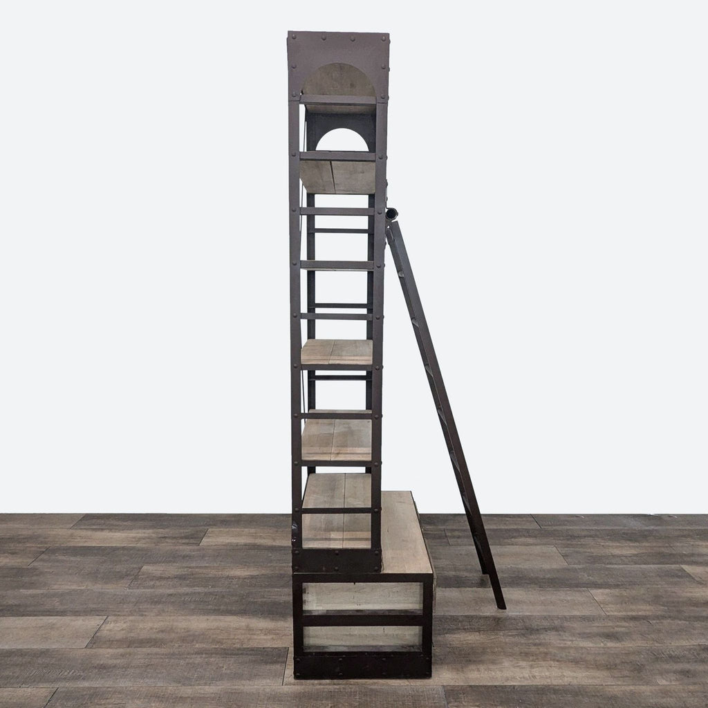 Restoration Hardware 1950's Style Dutch Shipyard Shelf with Ladder