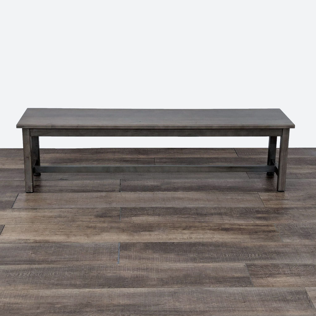 the gray barn wood bench