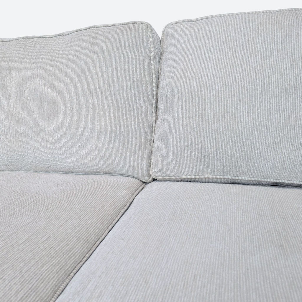 Transitional Three-Seat Light Grey Sofa