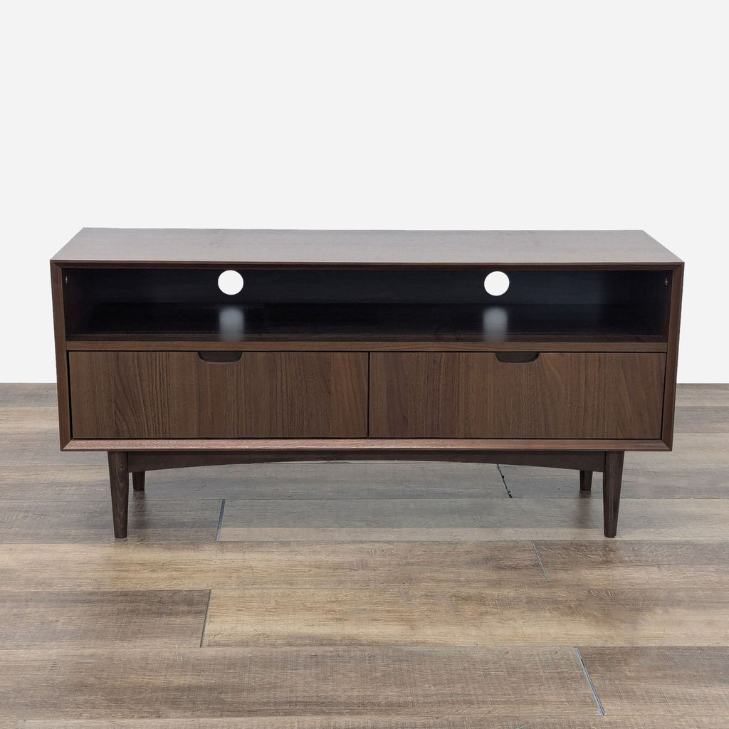 a mid century modern tv stand.