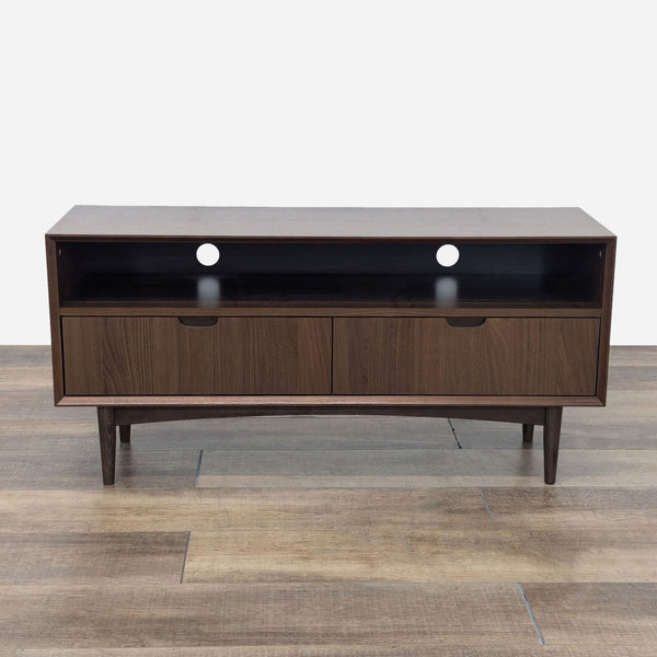 a mid century modern tv stand.